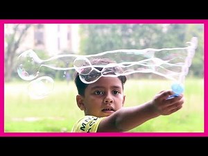 Playing With Bubbles - Family Fun | Kids Blowing Bubbles | #voomkids