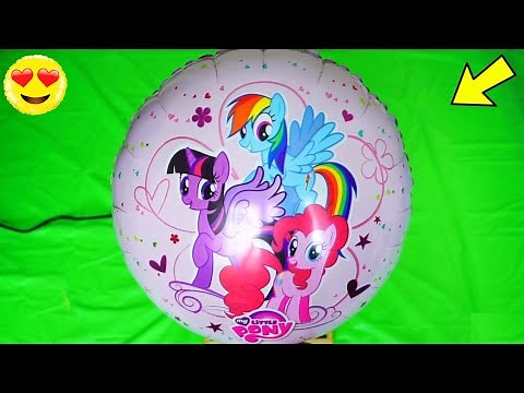 My Little Pony Foil Balloon Inflation and Balloon Pop