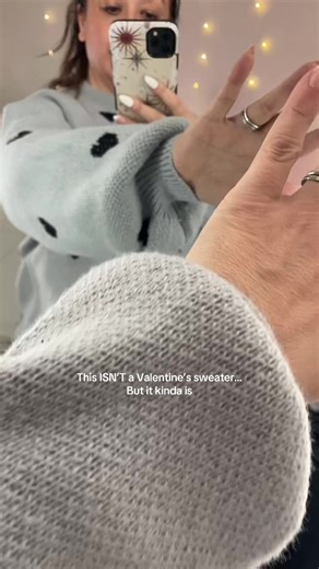 A soft, cozy sweater with just the right amount of cute. #cozystyle #valentinesdayoutfit #heartsweater #softgirlstyle #tiktokshopcreatorpicks