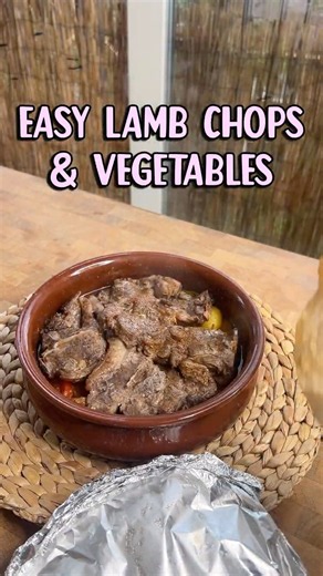 Easy lamb chops and vegetables recipe