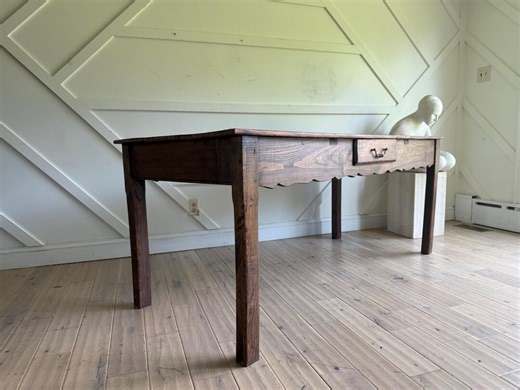 Antique Elm Farm Table: 1820s Georgian English Country Kitchen Island - Etsy