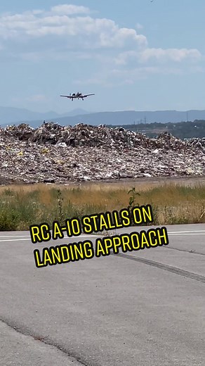 A-10 RC Plane Stalls and Crashes on Landing