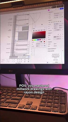 POV: you mastered millwork drawings with rayon.design software #interiordesigner #archistudent