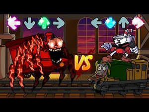 Friday Night Funkin' - Choo Choo Charles vs Cuphead (Fallout) - Thomas' Railway Showdown