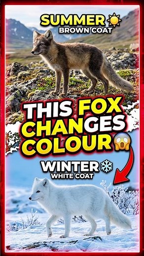 This Fox Changes Color To Survive 😱 Arctic Fox Secrets Revealed! #ArcticFox #Wildlife #AnimalFacts