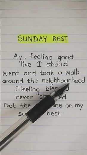 Sunday Best Lyrics