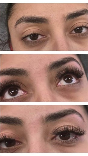 Natural medium eyelash extensions & eyebrow threading
