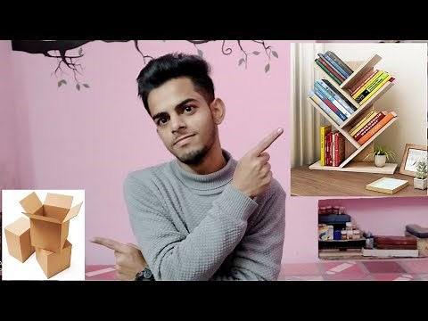 How To Make A Tree Bookshelf At Home (With Cardboard).