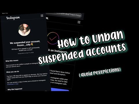 How to unban suspended account ( avoid restrictions reason) 100% working steps 😎❤️‍🔥