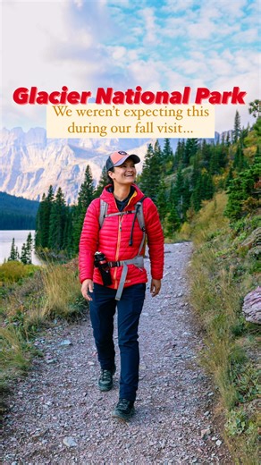 I was honestly so surprised 🫢 The weather this past week at Glacier National Park was like “Hello-goodbye fall” 👋🏼 Glacier’s fall colors came in hot for a week, and then it instantly turned to winter! 🍁 🔜 ❄️ ✅ SAVE this 5-star hike and FOLLOW @gwynandami for more epic adventure tips! Trial details ⤵️ 📍Iceberg Lake, Glacier National Park 📏 Length: 9.6 miles 📈 Elevation gain: 1,459 feet 📸 Footage taken September 30, 2023 Have you seen any fresh snow yet this year? ✨👇🏼 #glaciernationalpa