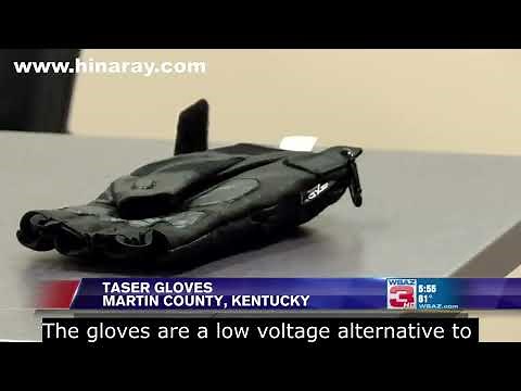 Hinaray electric stun gun gloves taser glove for law enforcement
