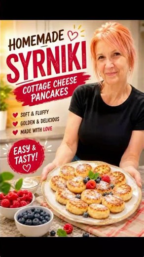 🥞 Homemade Syrniki Recipe | Soft & Fluffy Cottage Cheese Pancakes