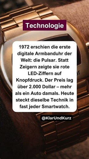 Die Zukunft begann am Handgelenk. #technologie