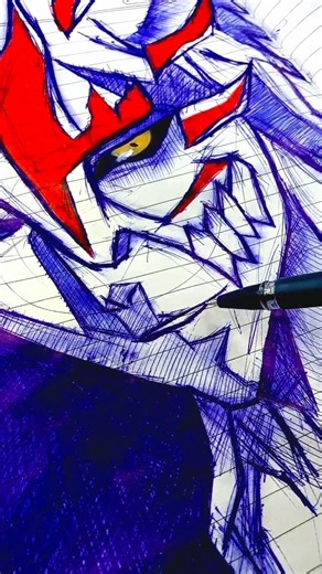 Quick Sketch of Hollow Ichigo ⚔️ #ichigo #bleach #hollow