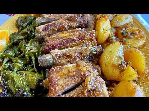 Entrecosto assado no forno suculento, receita portuguesa!