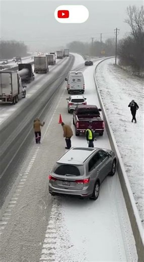 SO CLOSE! Pedestrian Narrowly Avoids Out-of-Control Sliding Car!