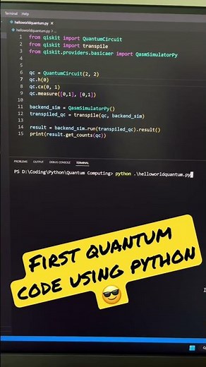 First quantum code using python ￼😎