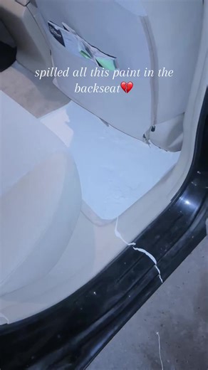 Spilled Paint in the Backseat: A Relatable Mess