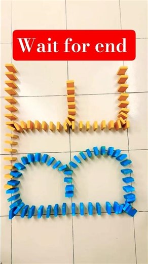 BE Domino Shape Satisfying Chain Reaction | Topplify #shorts