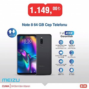 7.5K views · 303 reactions | Meizu Note 8 64 GB Cep Telefonu 4 Ekim Cuma'dan itibaren mağazalarımızda. | BİM Türkiye | Facebook