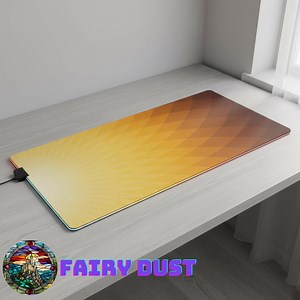 Sunburst Yellow Geometric LED Mouse Pad | Large RGB Mousepad /gifted /office Gift - Etsy