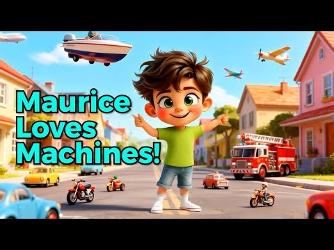 Maurice Loves Machines! 🚗✈️🚒 | Vehicle Song for Kids
