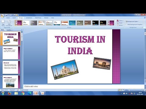 How To Make PowerPoint Presentation On Tourism In India