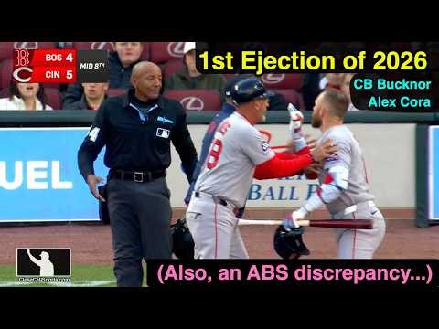 E1 - CB Bucknor Ejects Alex Cora in 1st Ejection of 2026 Season (Trevor Story Check Swing K Call)