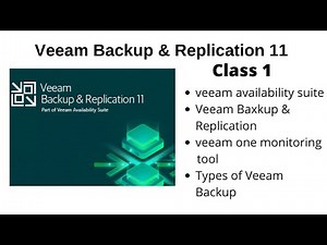 Veeam Backup and Replication 11 Introduction Full Training Series in english