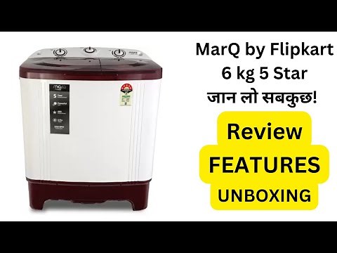 MarQ Semi-automatic Washing machine 6Kg || Unboxing Review Features in Hindi || सेमी ऑटोमैटिक