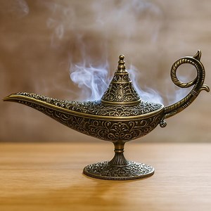 Vintage Aladdin Style Metal Lamp, Brass Incense Burner, Decorative Aromatherapy Holder, Retro Lamp, Arabic Decor Collectible Ornament 4.5'' - Etsy