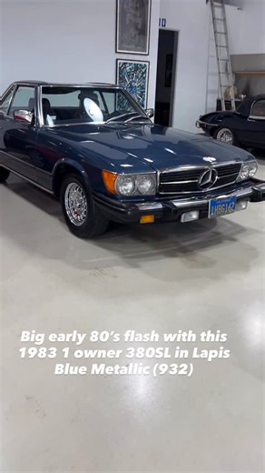 The early 80’s Mercedes on 🔥 with this original owner 1983 380SL in Lapis Blue Metallic (932) over Blue MB-Tex. Call for sales details 📞 | Sport Leicht Auto Gallery