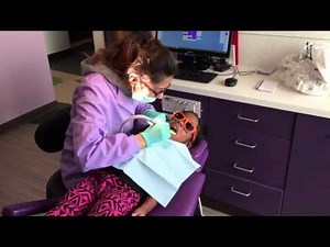 Girls first dentist appointment 2-12-16