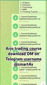 Arjo trading course. Arjo trading course free download. Arjo course DM on Telegram username @smart4x