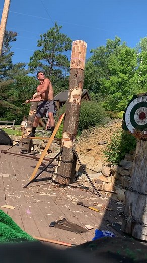 Th Springboard Chop! #timbersports #foryoupage #hiddentalents #savespeedclimbing