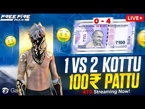 Free fire live Telugu 1v2 Kottu 100rs Pattu #live #ff #mbg #totalgaming