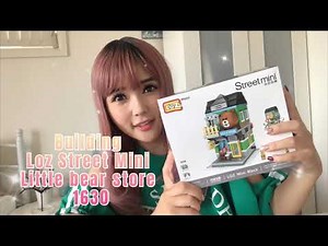 BUILDING Loz mini blocks Street mini Japanese street Little Bear Store 1630 Time-lapse speed build