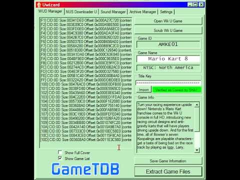 Uwizard; Extract Files from a Wii U Game Backup