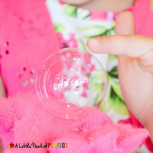 How to Make Bubbles Without Glycerin (Bouncing Bubble Recipe) - A Little Pinch of Perfect