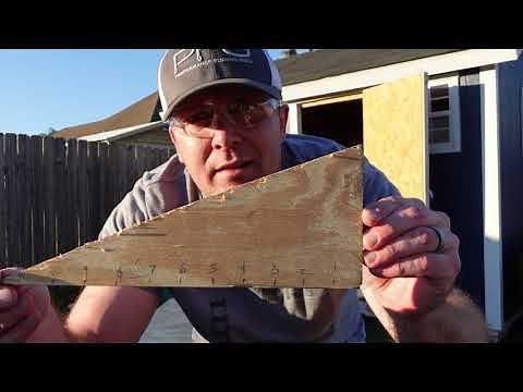 Calculate a roof rafter without a square! Only Plywood, Tape Measure, and Pencil