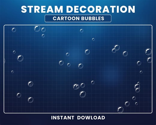 Animated Cartoon Bubbles Twitch Overlay, Bubbles Stream Overlay, Stream Decor - Etsy Canada