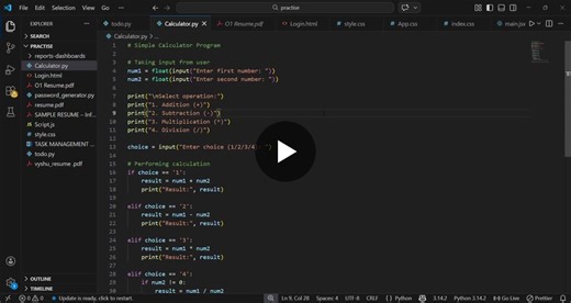 #codesoft #python #internship #programming #developerjourney #learning #techskills | Yalla Vyshnavi