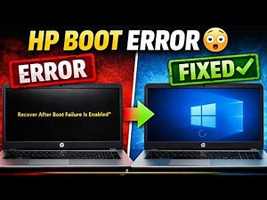 ⚠️ HP Sure Recover Error Fix | “Recover After Boot Failure Is Enabled”