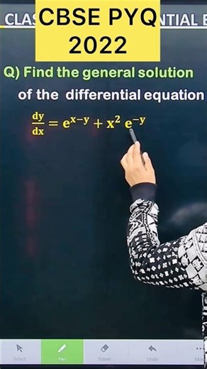 Q. Find the general solution of the following differential 𝐝𝐲/𝐝𝐱=𝐞^(𝐱−𝐲)+𝐱^𝟐 𝐞^(−𝐲)