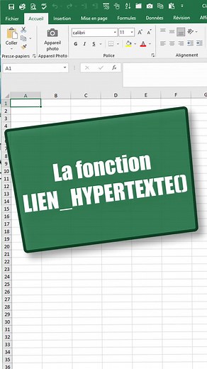 Créer des raccourcis avec la fonction LIEN_HYPERTEXTE() d'Excel ----- Voir la bio aller plus loin #excel #msexcel #msoffice #tableur #astuceexcel