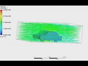 Tutorial ANSYS CFX Part 2/2 | Analysis aerodynamics the car in ANSYS CFX, drag and lift force
