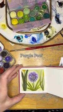 Watercolor Allium in 83 seconds. #allium #bulbs #spring #watercolorjournal