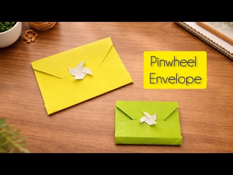Origami Amplop Kincir Cantik 💌 How To Make Pinwheel Envelope | Easy Paper Craft