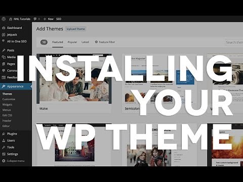 07 Installing a purchased WordPress theme