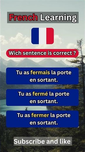 French Quiz #learnfrench #quiz #english #learning